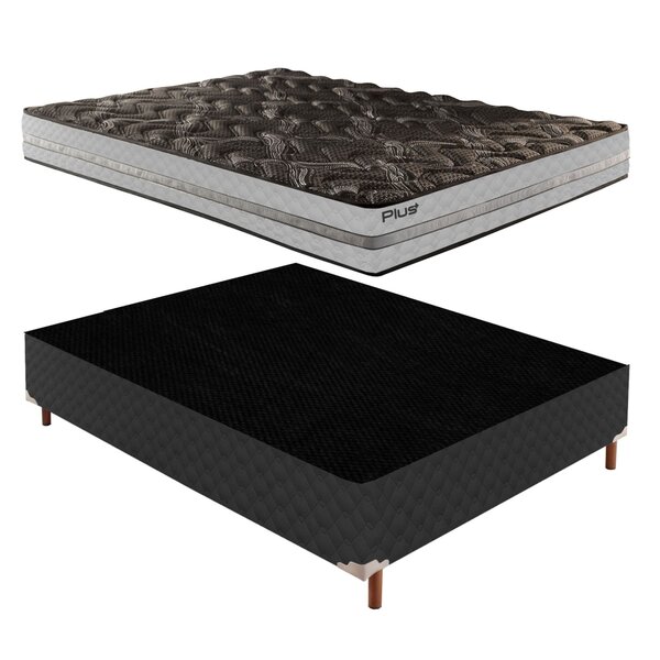 Cama Box Casal Com Colchão D33 Unique Plus Duoface 16x138x188