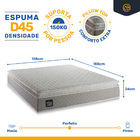 Cama Box Casal com Colchão de Espuma D45 Strong One Face Bege