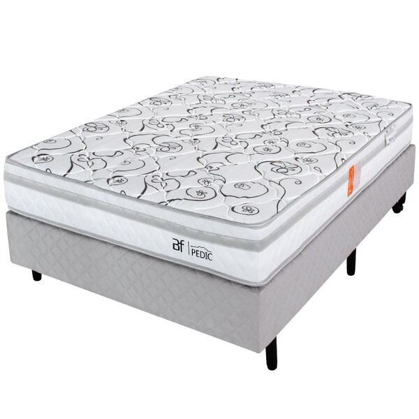 Cama Box Casal com Colchão Dupla Face Ortopédico Firme 138x18