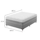 Cama Box Casal Com Colchão Sublime Mola Ensacada E Espuma Vis