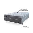 Cama Box Casal Confortare Com Molas Ensacadas 138x188x65-cinza