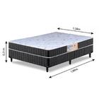 Cama Box Casal Conjugado Granada Umaflex Preto/branco Flor