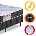 Cama Box Casal Conjugado Granada Umaflex Preto/branco Flor