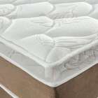 Cama Box Casal Cygnus Com Colchão Casal Molas Ensacadas Bege