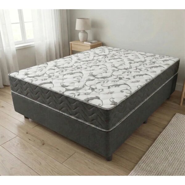 Cama Box Casal D33 Of 1,38x188x0,42 Montreal Yescasa Cinz...
