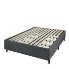 Cama Box Casal Desmontável 138x188x40 Cm Cinza Pávia Dream At