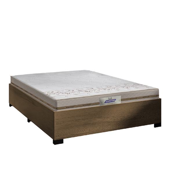 Cama Box Casal Desmontável Com Colchão Molas Flora 138x188x51