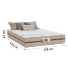 Cama Box Casal Desmontável Com Colchão Molas Flora 138x188x51