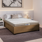 Cama Box Casal Desmontável Com Colchão Molas Flora 138x188x51