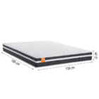 Cama Box Casal Desmontável Com Colchão Molas Qatar 138x188x53