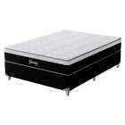 Cama Box Casal Gemini Com Colchão Casal Molas Ensacadas Grafi