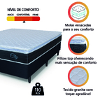 Cama Box Casal King Colchão Com Molas Ensacadas City Pillow T