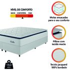 Cama Box Casal King Colchão Molas Ensacadas Com Pillow Sevilh