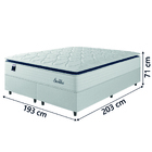 Cama Box Casal King Colchão Molas Ensacadas Com Pillow Sevilh