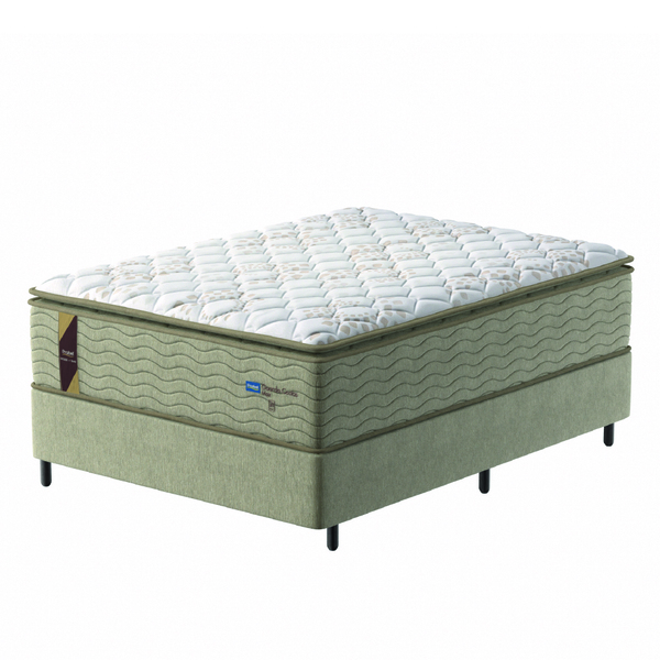 Cama Box Casal King Colchão Molas Guarda Costas Max Com Pillo