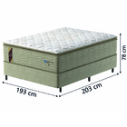 Cama Box Casal King Colchão Molas Guarda Costas Max Com Pillo