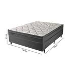 Cama Box Casal Manhattan Black Pkt Molas Ensacadas 138x188x6