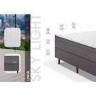 Cama Box Casal Molas 138x188cm Multispiral Otawa Mannes Cinza