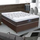 Cama Box Casal Molas Ensacadas New York Marrom 138x188x66cm