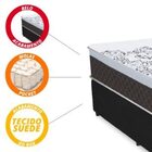 Cama Box Casal Molas Ensacadas New York Marrom/preto