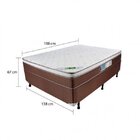 Cama Box Casal Molas Ensacadas Pillow Euro Caribe 138x188x67c