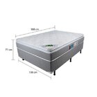 Cama Box Casal Molas Ensacadas Pillow Top Maxi Life 138x188x7
