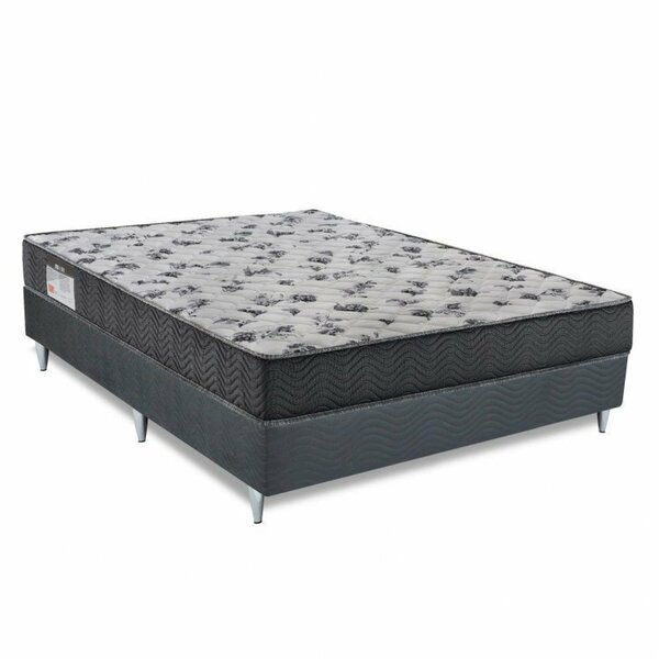 Cama Box Casal Ortobom Iso 100 D33 138x188x18cm Ortobom Preto