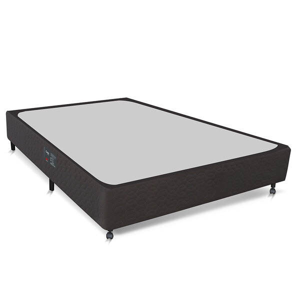 Cama Box Casal Para Colchão Castor Pocket Híbrido Class  Bege