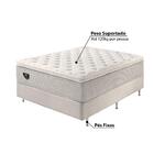 Cama Box Casal Paradise Molas Ensacadas 138x188x72cm - Cinza