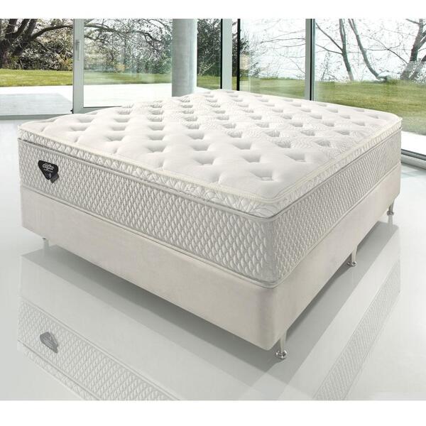 Cama Box Casal Paradise Molas Ensacadas 138x188x72cm - Cinza