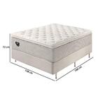Cama Box Casal Paradise Molas Ensacadas 138x188x72cm - Cinza