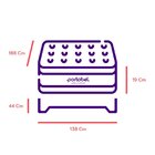 Cama Box Casal Portobel D33 Kairo 138x188x63 Branco/preto