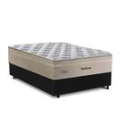 Cama Box Casal Preta + Colchão De Molas 138x188x69cm