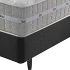 Cama Box Casal Preto + Colchão Molas Ensacadas Alabama 138x18