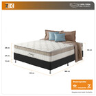 Cama Box Casal Preto + Colchão Molas Ensacadas Houston Pillow