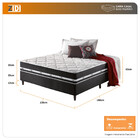 Cama Box Casal Preto + Colchão Molas Ensacadas Los Angeles 13