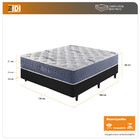 Cama Box Casal Preto + Colchão Molas Ensacadas Visco Gel Cali