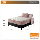 Cama Box Casal Preto + Colchão Molas Ensacadas Visco Gel Char