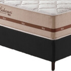 Cama Box Casal Preto + Colchão Molas Superlastic Bahamas 138x