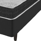 Cama Box Casal Preto + Colchão San Francisco Ortopédico Espum
