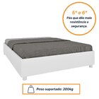 Cama Box Casal Queen 203cmx164cm Mônaco Com Cabeceira Extensi