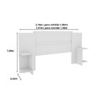 Cama Box Casal Queen 203cmx164cm Mônaco Com Cabeceira Extensi