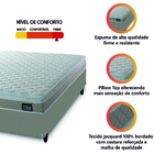 Cama Box Casal Queen Colchão Espuma D33 Pillow Top Millenium