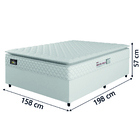 Cama Box Casal Queen Colchão Espuma D33 Pillow Top New Millen