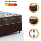 Cama Box Casal Queen Colchão Espuma Orthoface Polar 158x198x2