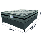 Cama Box Casal Queen Colchão Gazin Com Molas Ensacadas Rubi 1
