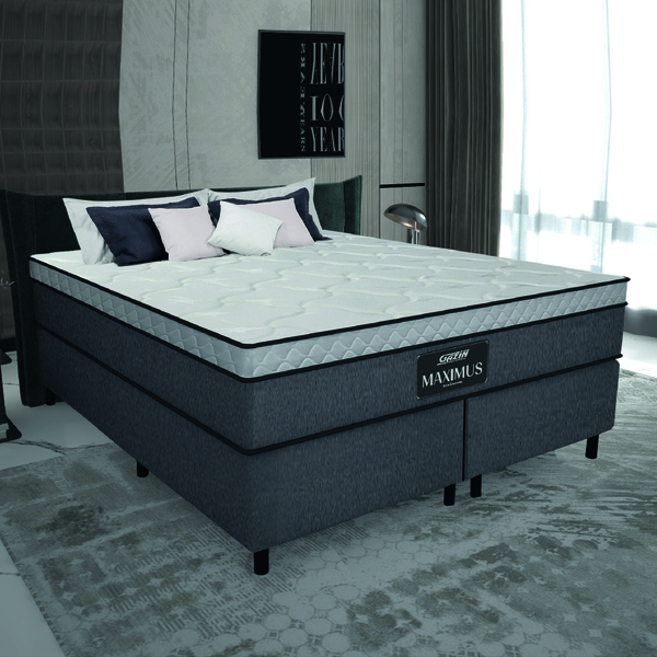 Cama Box Casal Queen Colchão Gazin Maximus Molas Ensacadas