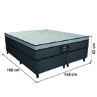 Cama Box Casal Queen Colchão Gazin Maximus Molas Ensacadas 15