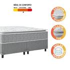 Cama Box Casal Queen Colchão Molas Ensacadas Pillow Top Perfe