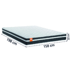 Cama Box Casal Queen Colchão Molas Qatar 158x198x60cm Branco